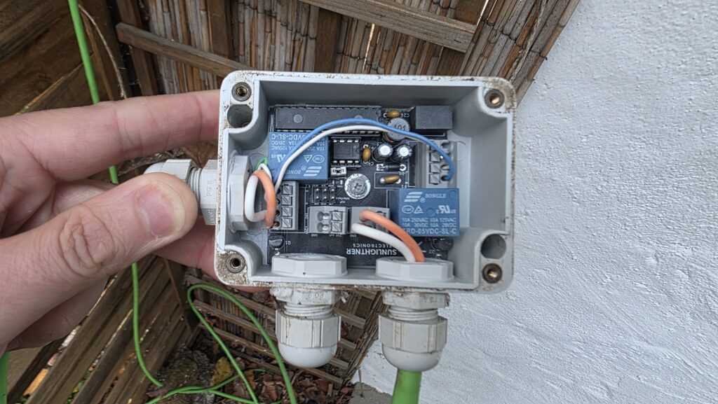 RS485 Relay PCB nach einem Jahr im Außeneinsatz im Garten